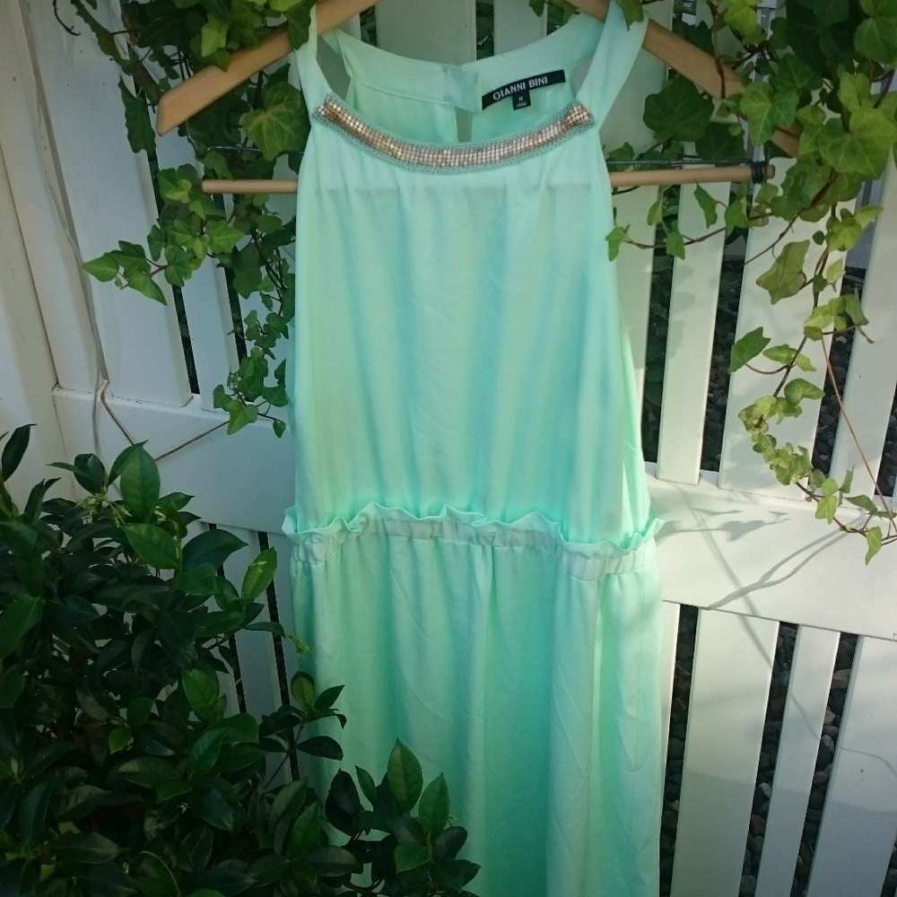 Mint Maxi halter dress